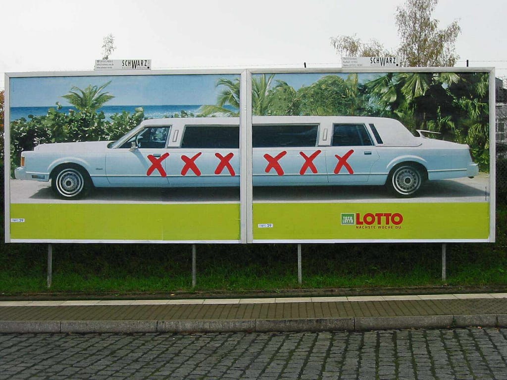 Beispielfoto einer Großflächen Doppelfläche mit übergreifendem Motiv Beispielfoto einer Großflächen Doppelfläche mit übergreifendem Motiv